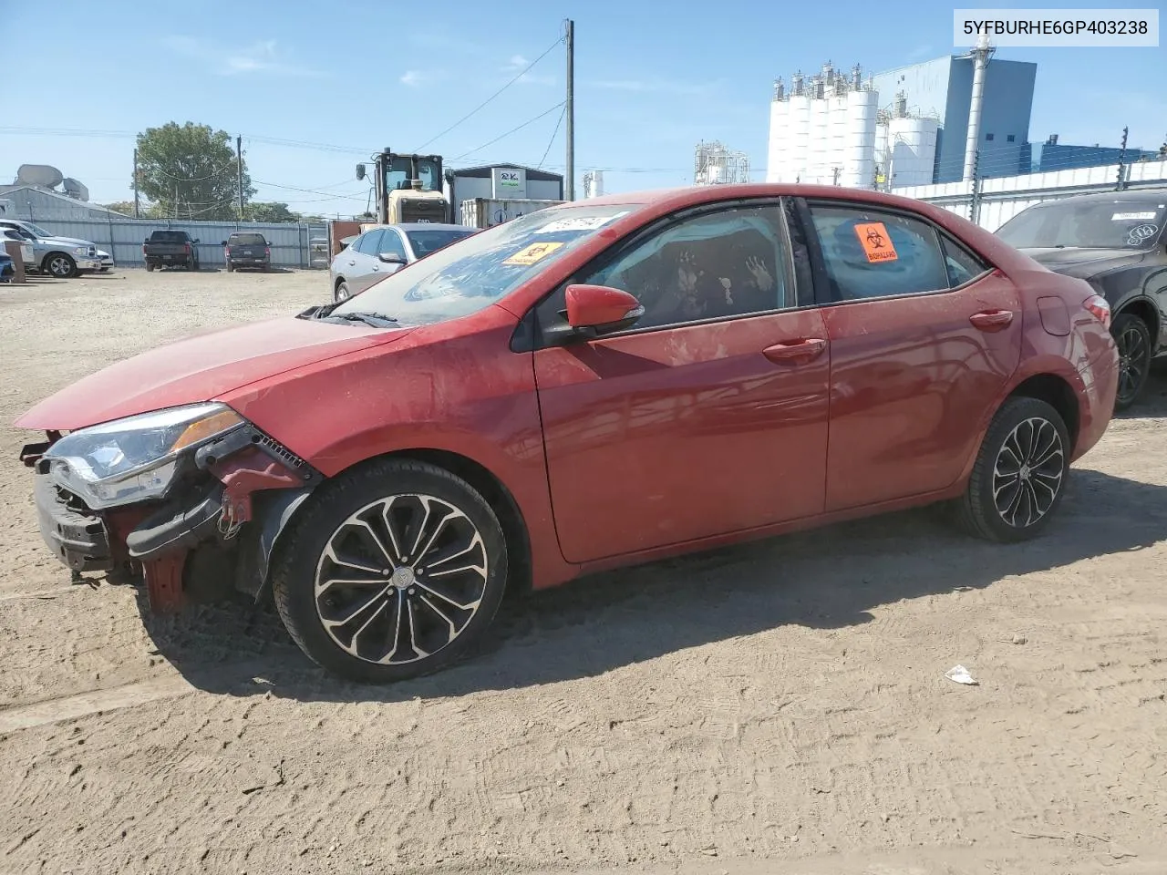 2016 Toyota Corolla L VIN: 5YFBURHE6GP403238 Lot: 71597194