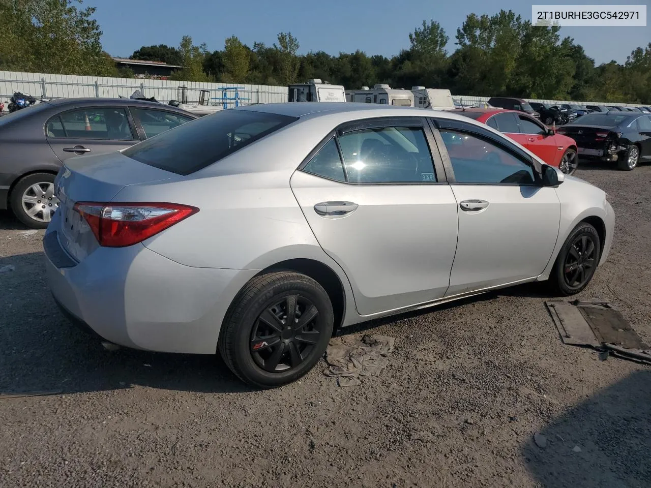 2016 Toyota Corolla L VIN: 2T1BURHE3GC542971 Lot: 71610214