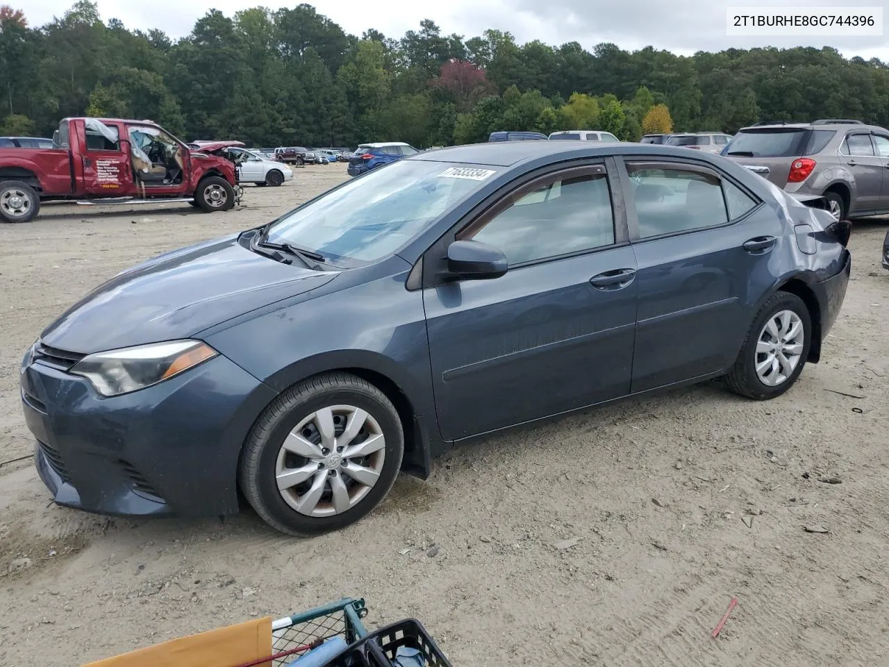 2016 Toyota Corolla L VIN: 2T1BURHE8GC744396 Lot: 71633334