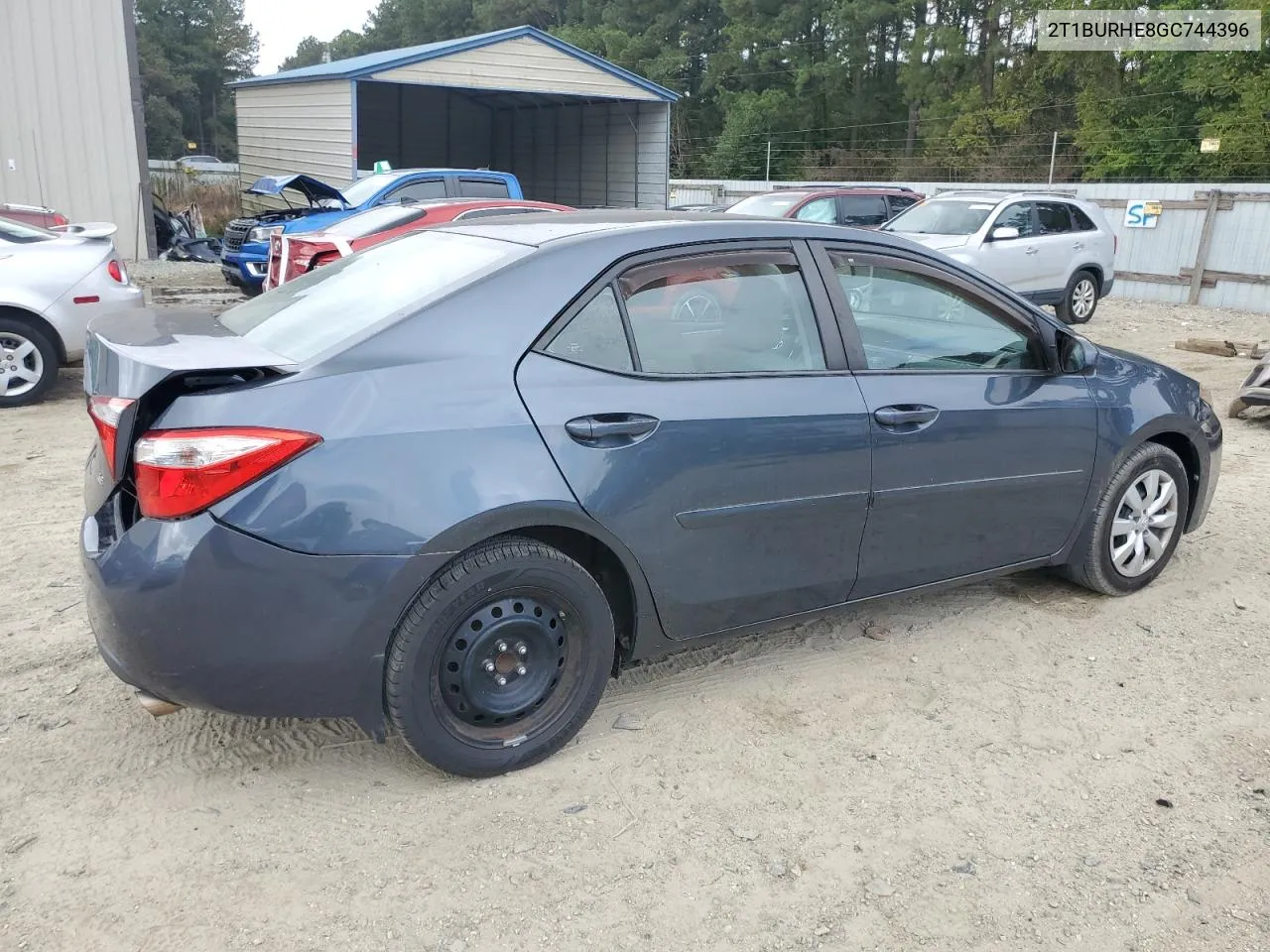 2016 Toyota Corolla L VIN: 2T1BURHE8GC744396 Lot: 71633334