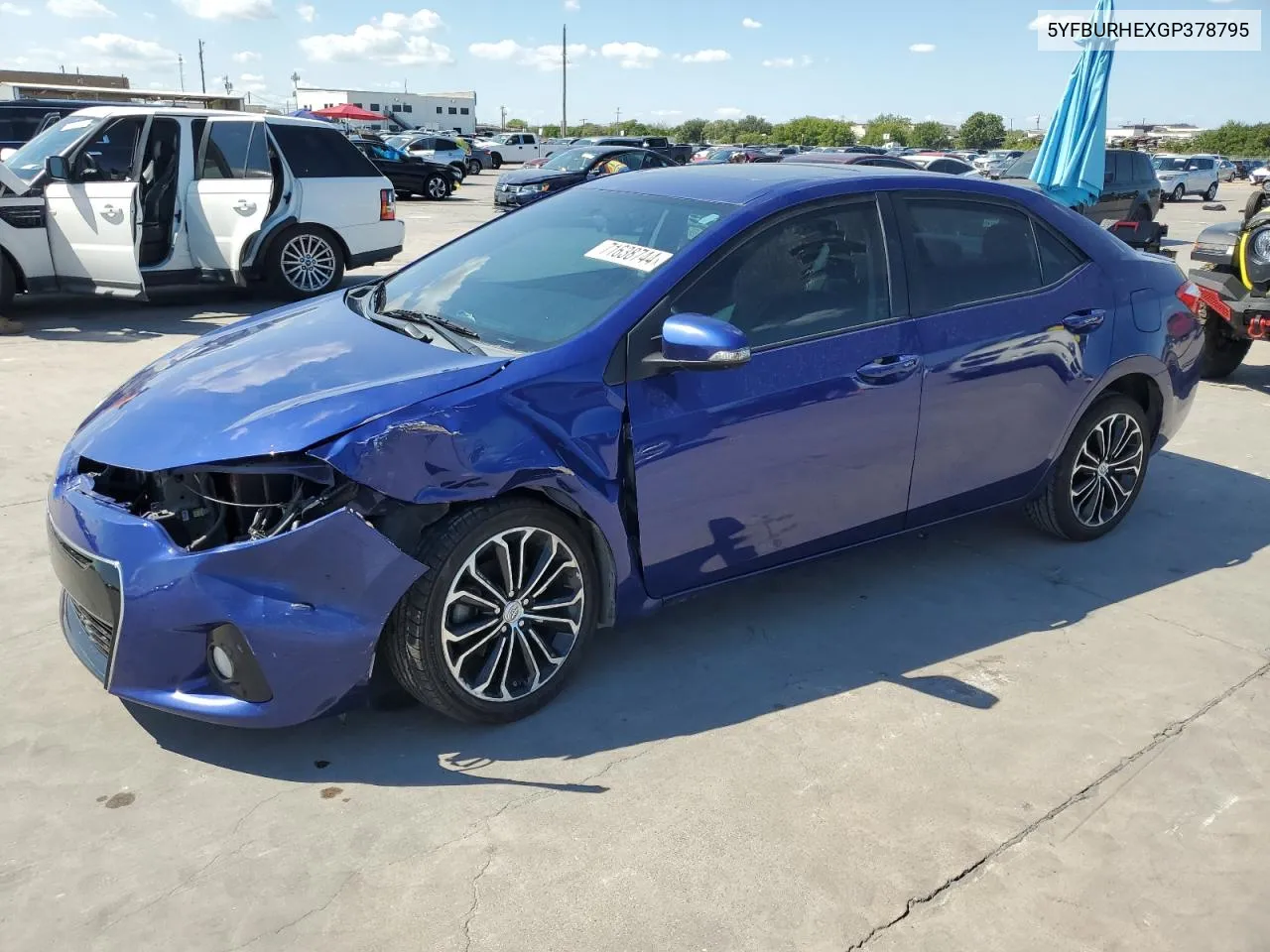 5YFBURHEXGP378795 2016 Toyota Corolla L