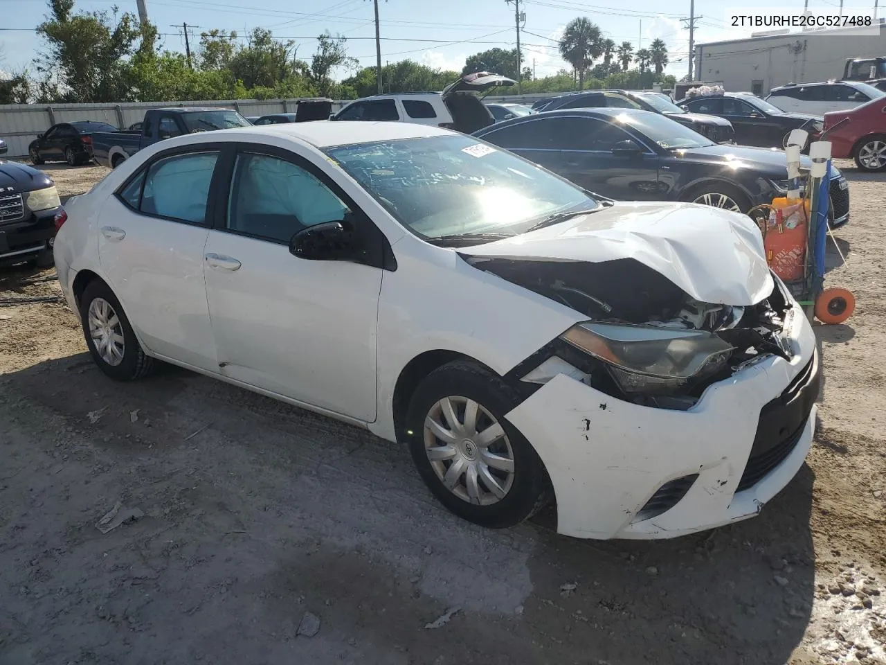 2016 Toyota Corolla L VIN: 2T1BURHE2GC527488 Lot: 71661964