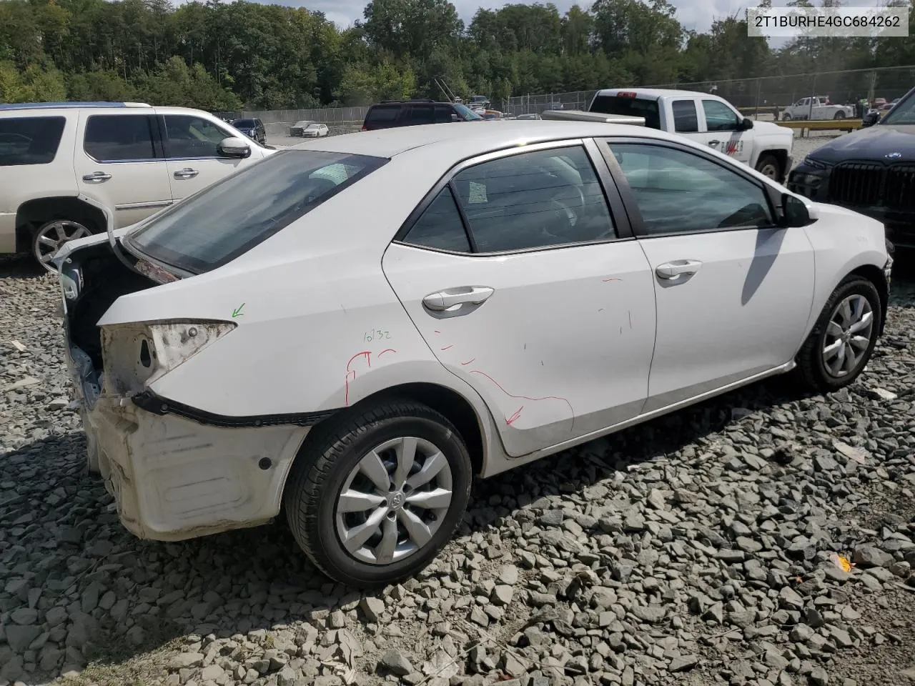 2016 Toyota Corolla L VIN: 2T1BURHE4GC684262 Lot: 71758844