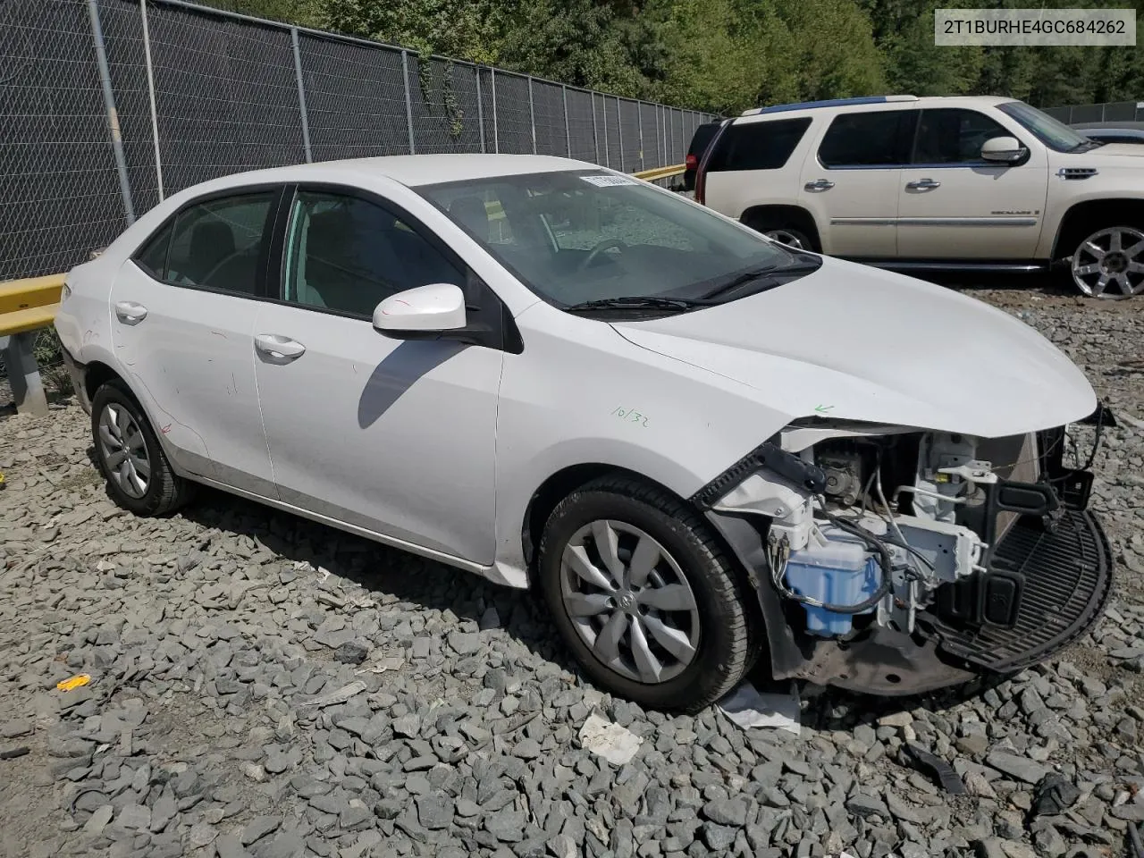 2016 Toyota Corolla L VIN: 2T1BURHE4GC684262 Lot: 71758844