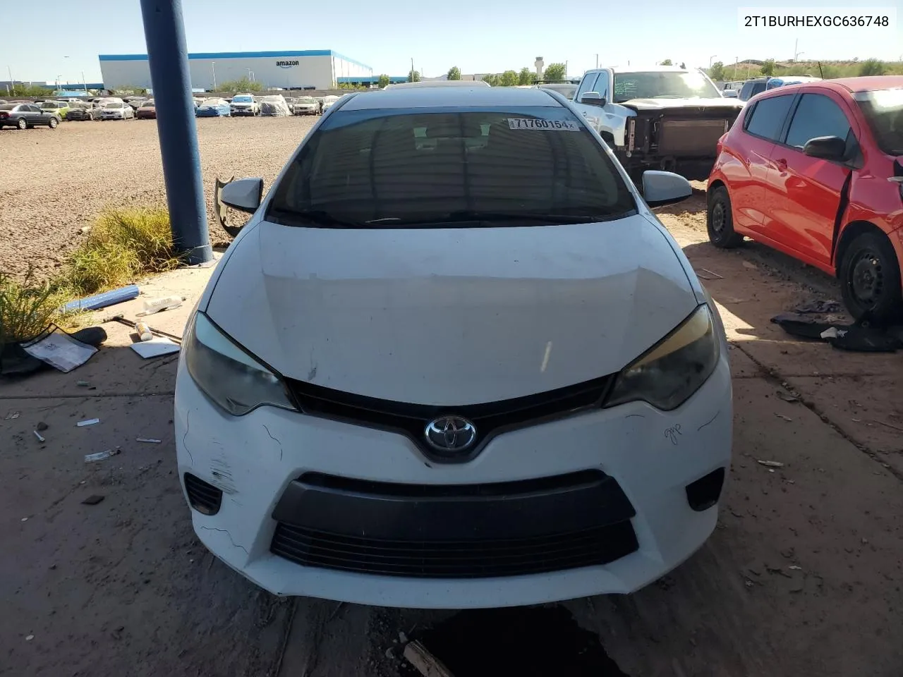 2016 Toyota Corolla L VIN: 2T1BURHEXGC636748 Lot: 71760154