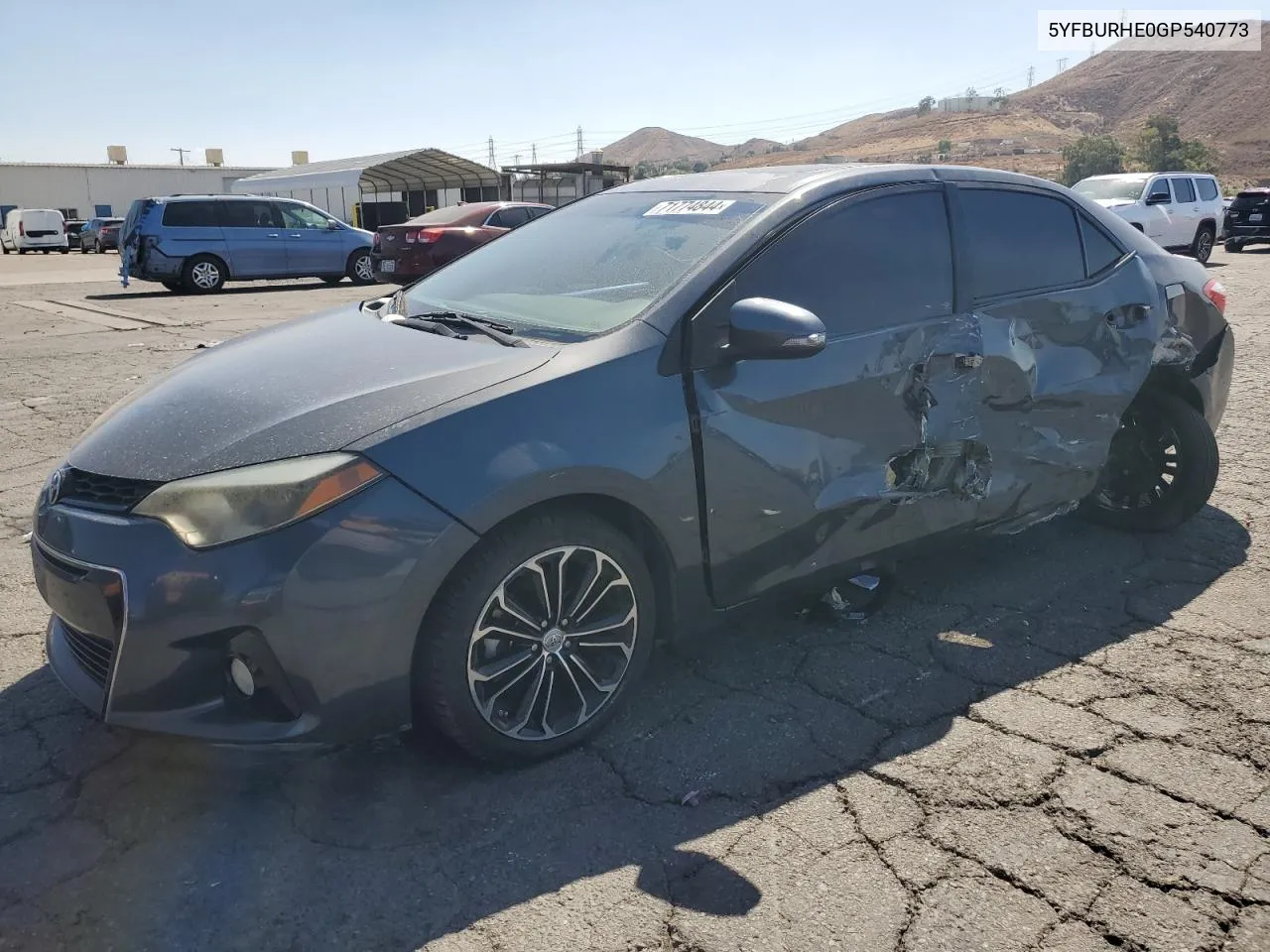 2016 Toyota Corolla L VIN: 5YFBURHE0GP540773 Lot: 71774844