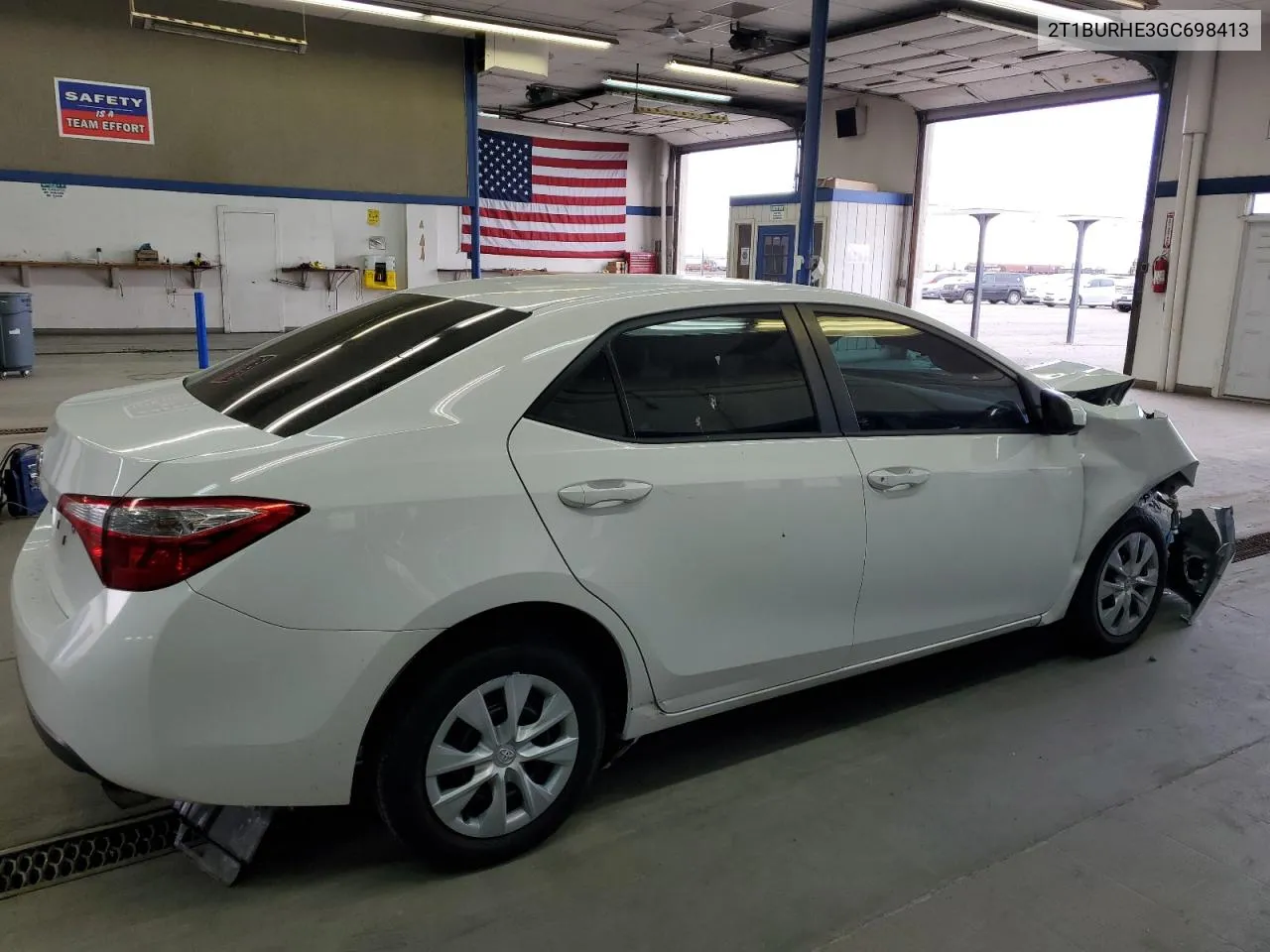 2016 Toyota Corolla L VIN: 2T1BURHE3GC698413 Lot: 71831004