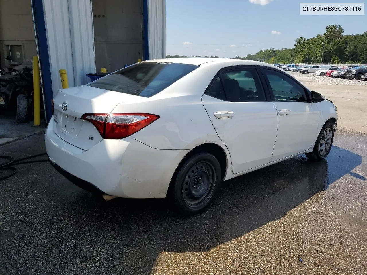 2016 Toyota Corolla L VIN: 2T1BURHE8GC731115 Lot: 71863734