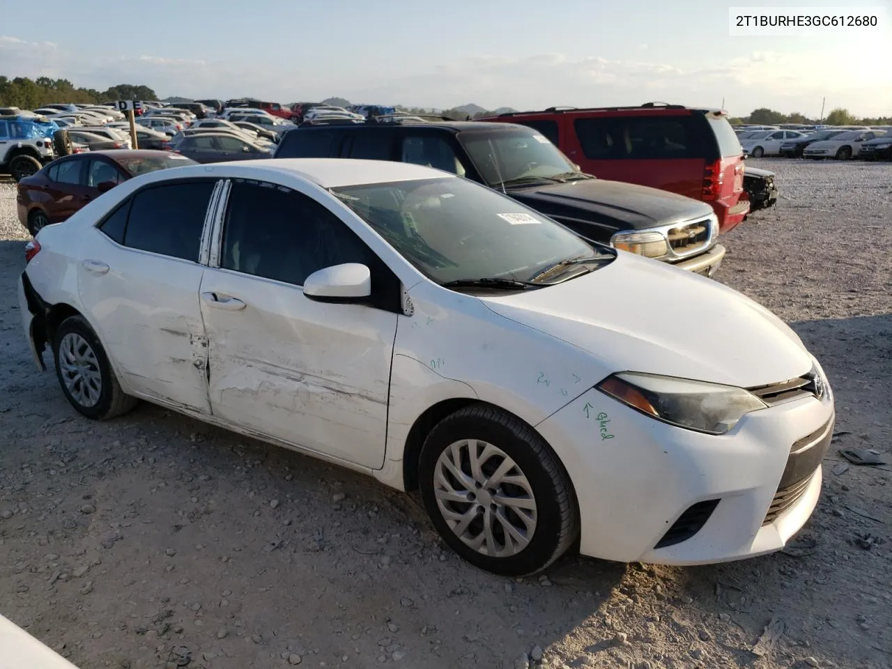 2016 Toyota Corolla L VIN: 2T1BURHE3GC612680 Lot: 71942814