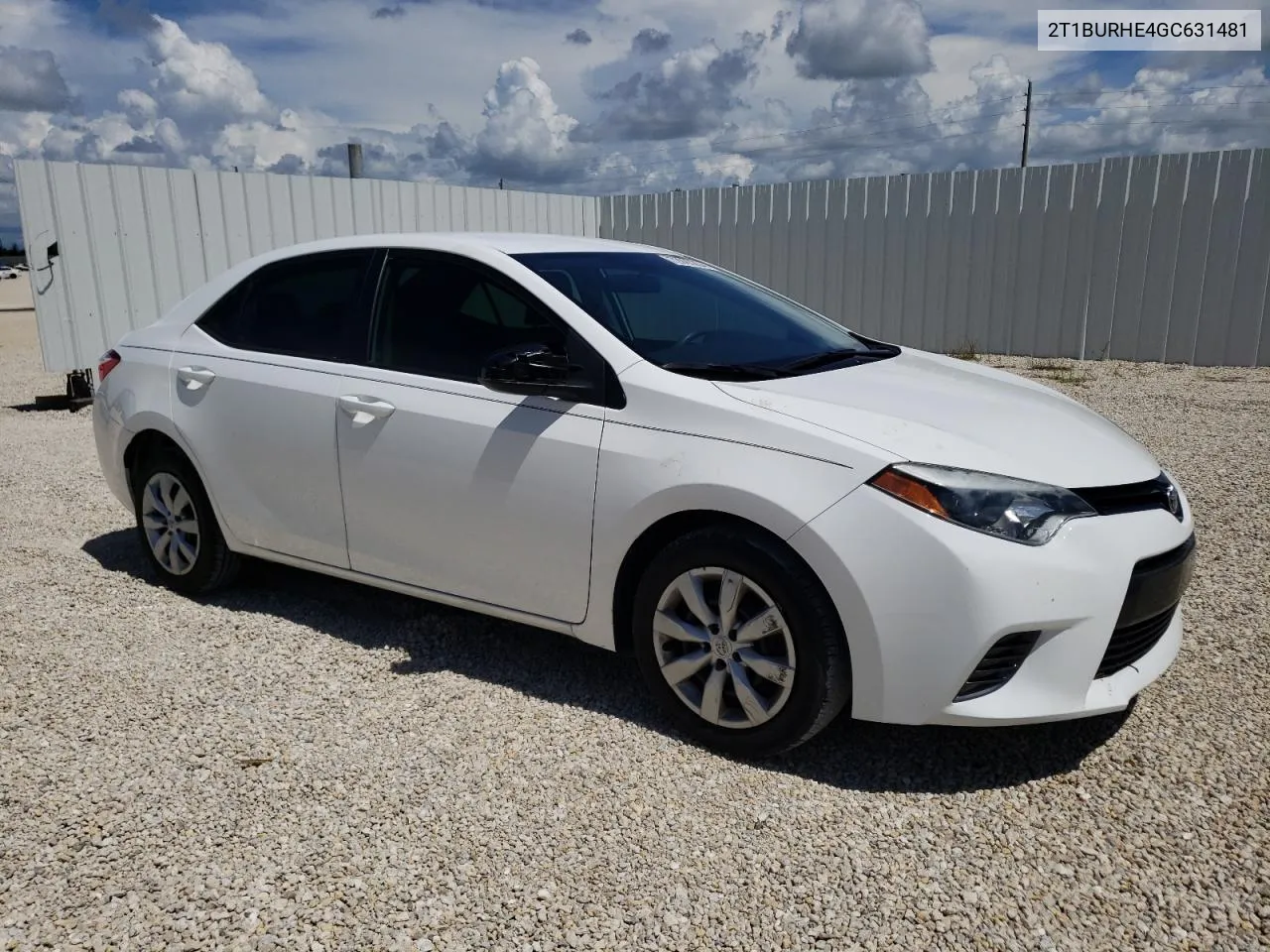 2016 Toyota Corolla L VIN: 2T1BURHE4GC631481 Lot: 72028354