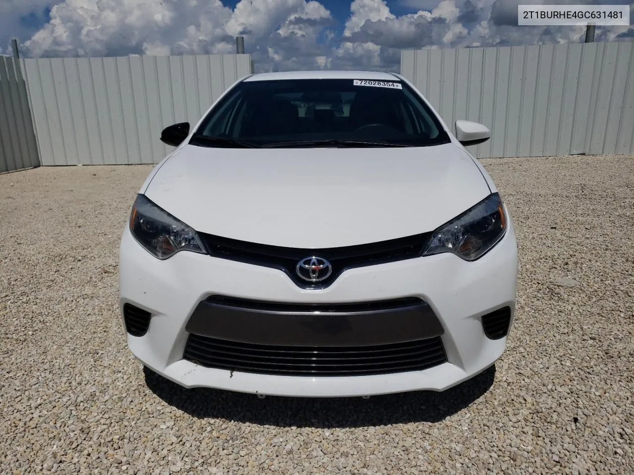 2016 Toyota Corolla L VIN: 2T1BURHE4GC631481 Lot: 72028354