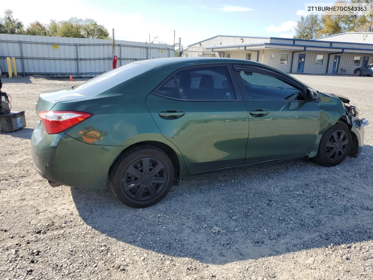 2016 Toyota Corolla L VIN: 2T1BURHE7GC543363 Lot: 72039444