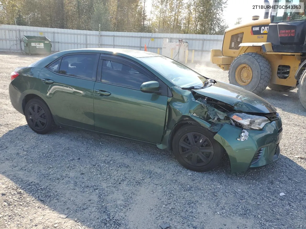 2016 Toyota Corolla L VIN: 2T1BURHE7GC543363 Lot: 72039444