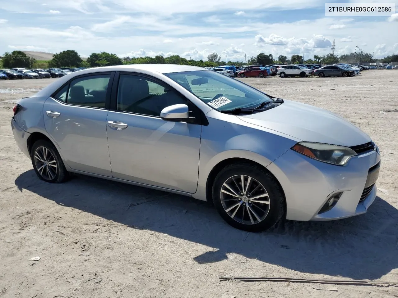 2016 Toyota Corolla L VIN: 2T1BURHE0GC612586 Lot: 72151944