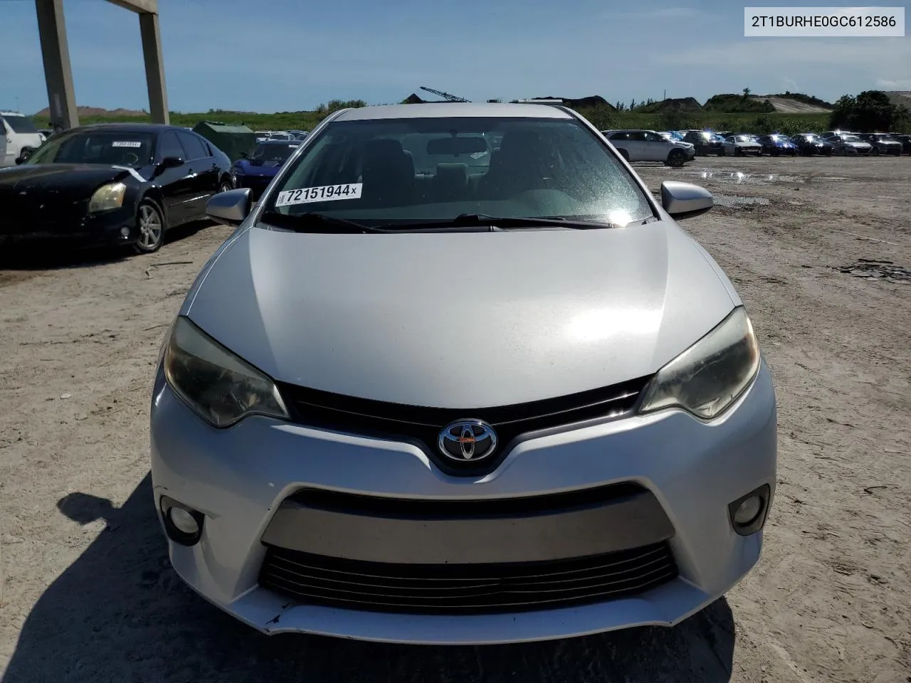 2T1BURHE0GC612586 2016 Toyota Corolla L