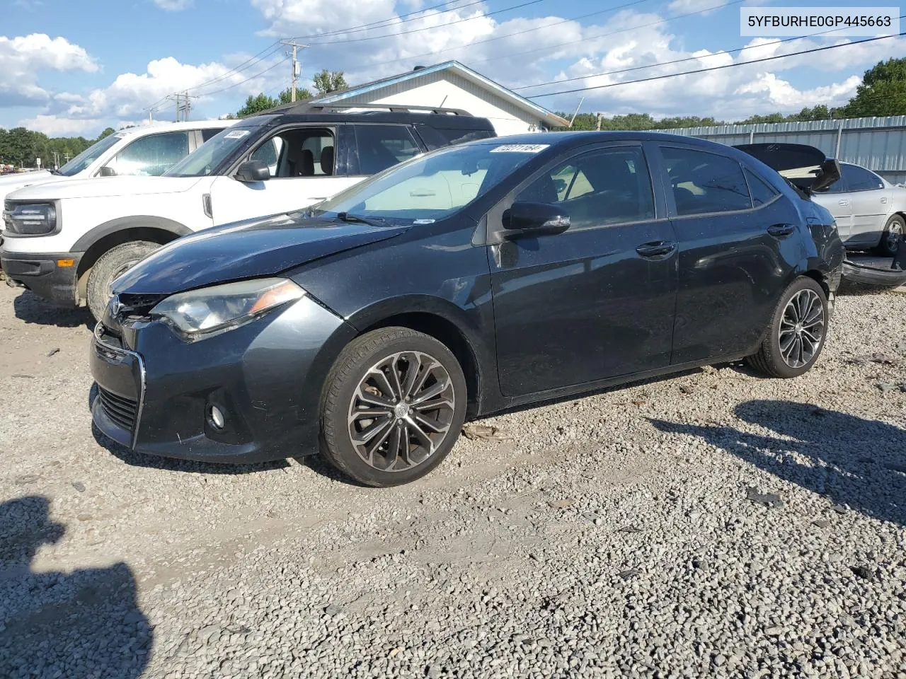 2016 Toyota Corolla L VIN: 5YFBURHE0GP445663 Lot: 72271164