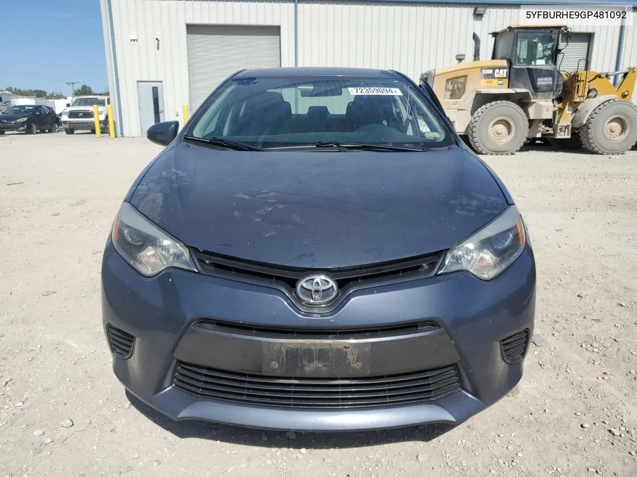 2016 Toyota Corolla L VIN: 5YFBURHE9GP481092 Lot: 72359094