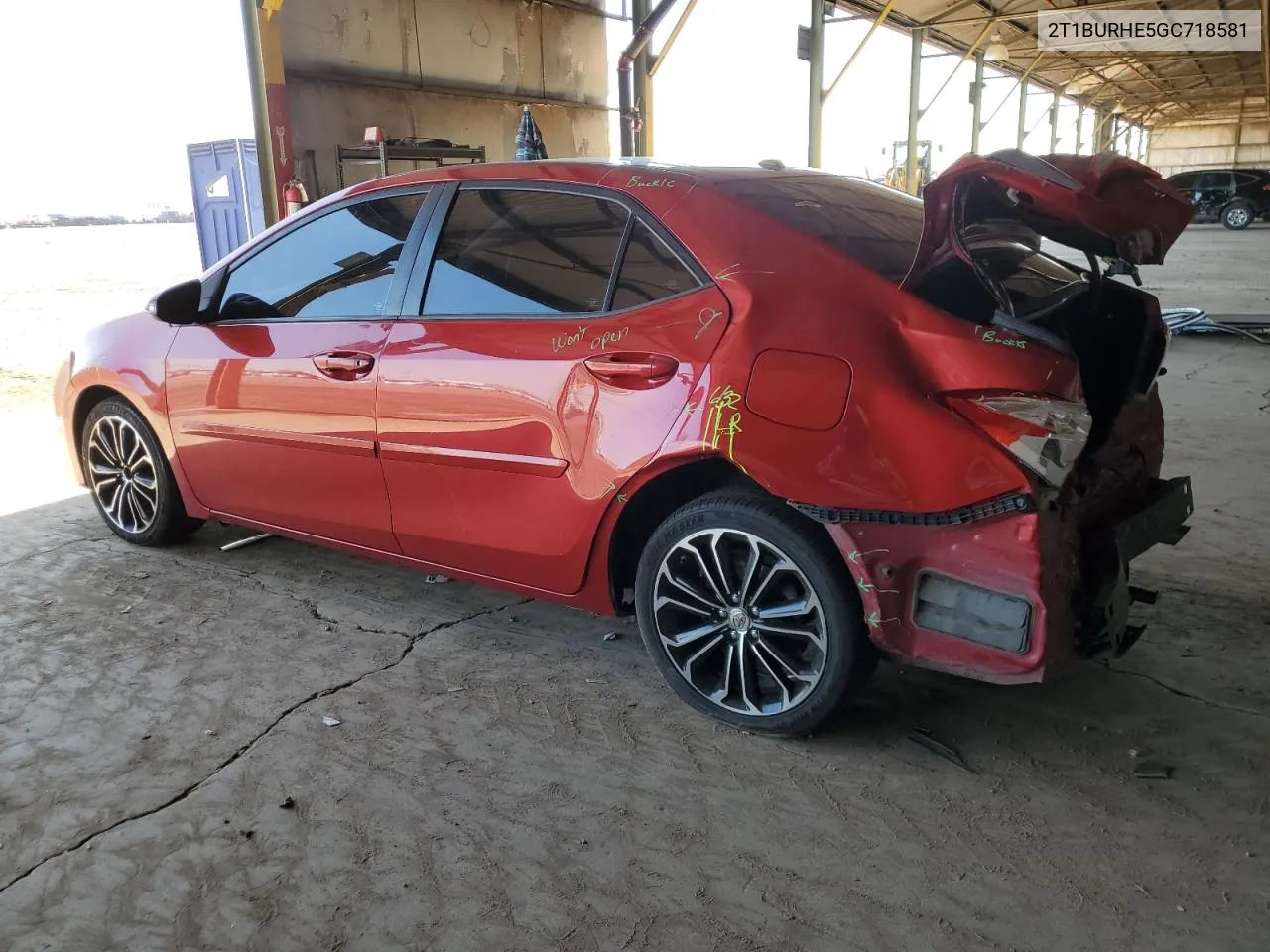 2016 Toyota Corolla L VIN: 2T1BURHE5GC718581 Lot: 72362984