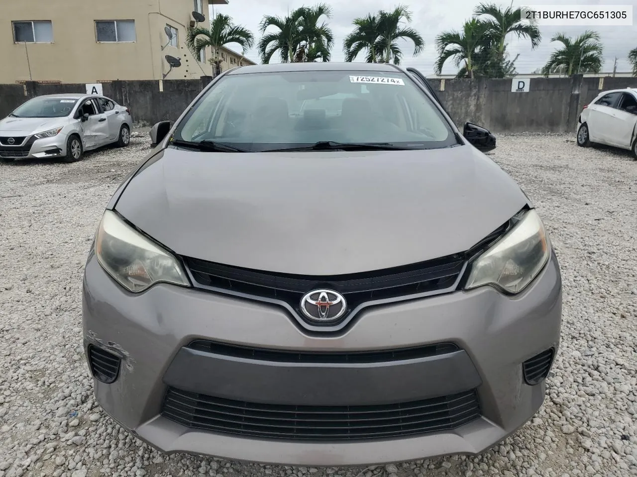 2016 Toyota Corolla L VIN: 2T1BURHE7GC651305 Lot: 72527274