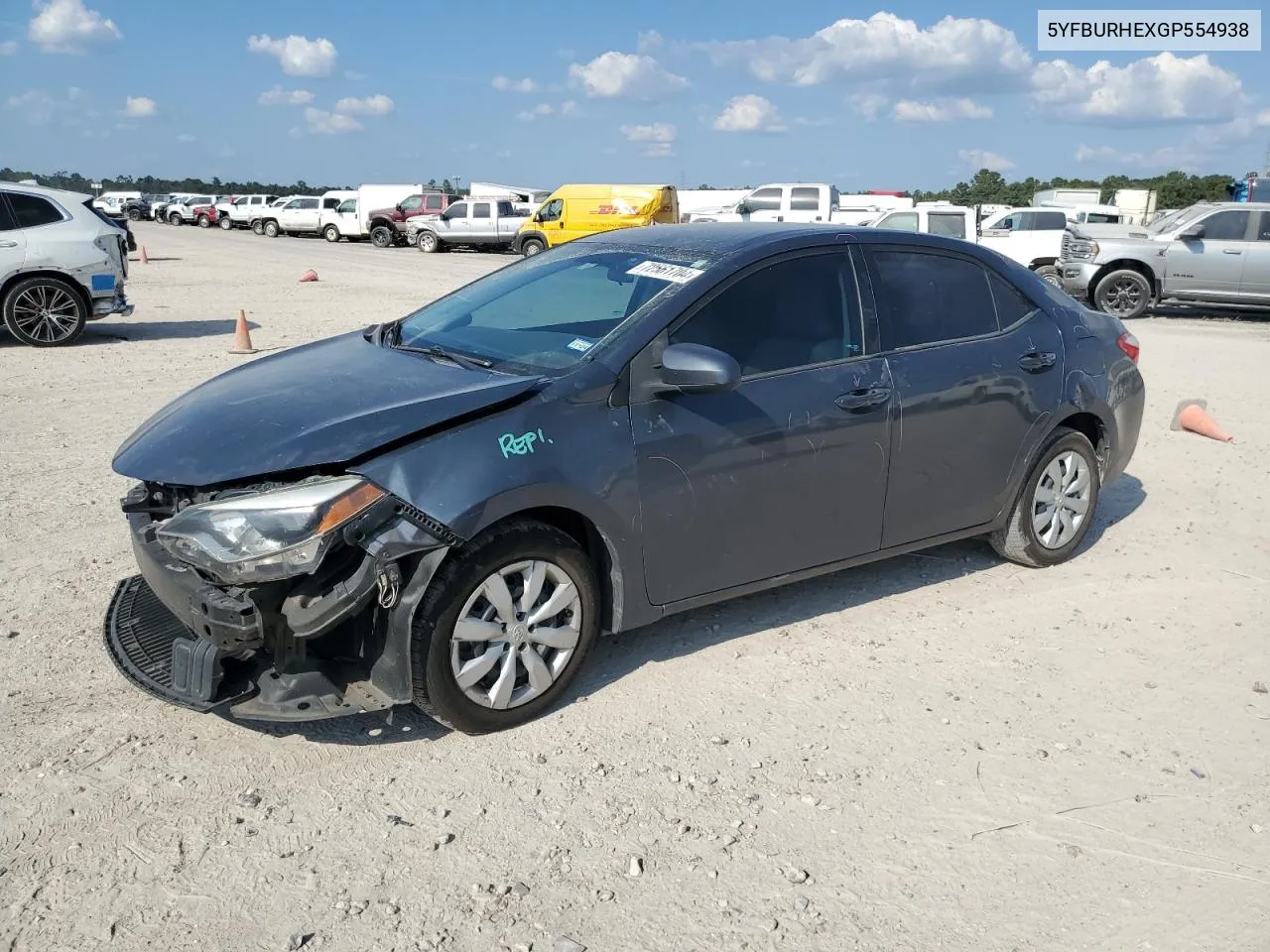 5YFBURHEXGP554938 2016 Toyota Corolla L