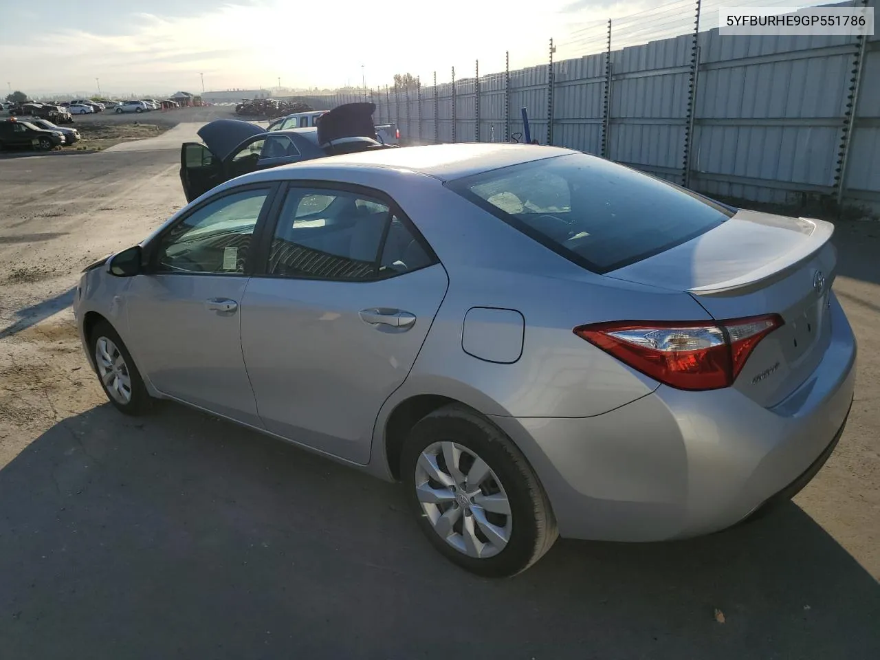 2016 Toyota Corolla L VIN: 5YFBURHE9GP551786 Lot: 72576524