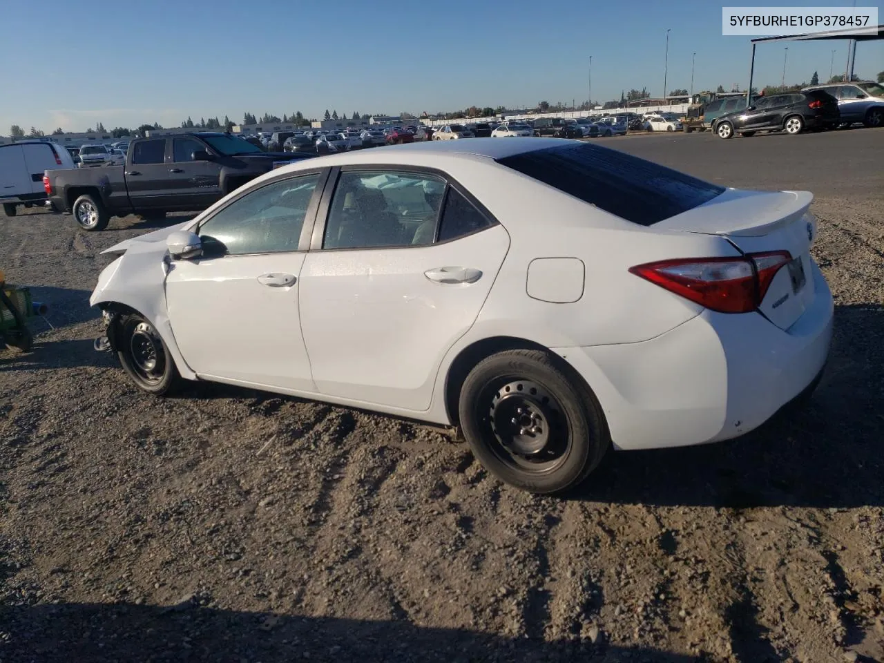 5YFBURHE1GP378457 2016 Toyota Corolla L