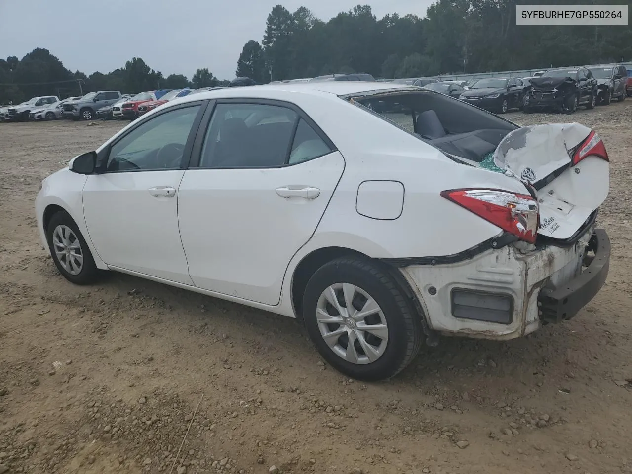 2016 Toyota Corolla L VIN: 5YFBURHE7GP550264 Lot: 72749454