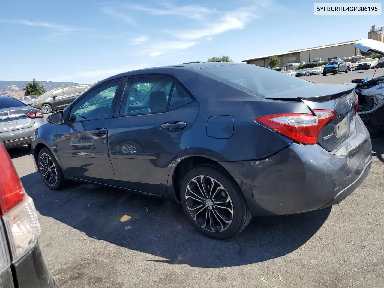 2016 Toyota Corolla L VIN: 5YFBURHE4GP386195 Lot: 72778804