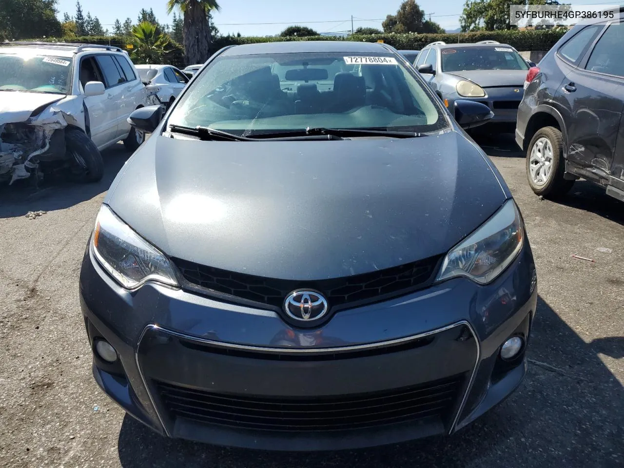 2016 Toyota Corolla L VIN: 5YFBURHE4GP386195 Lot: 72778804