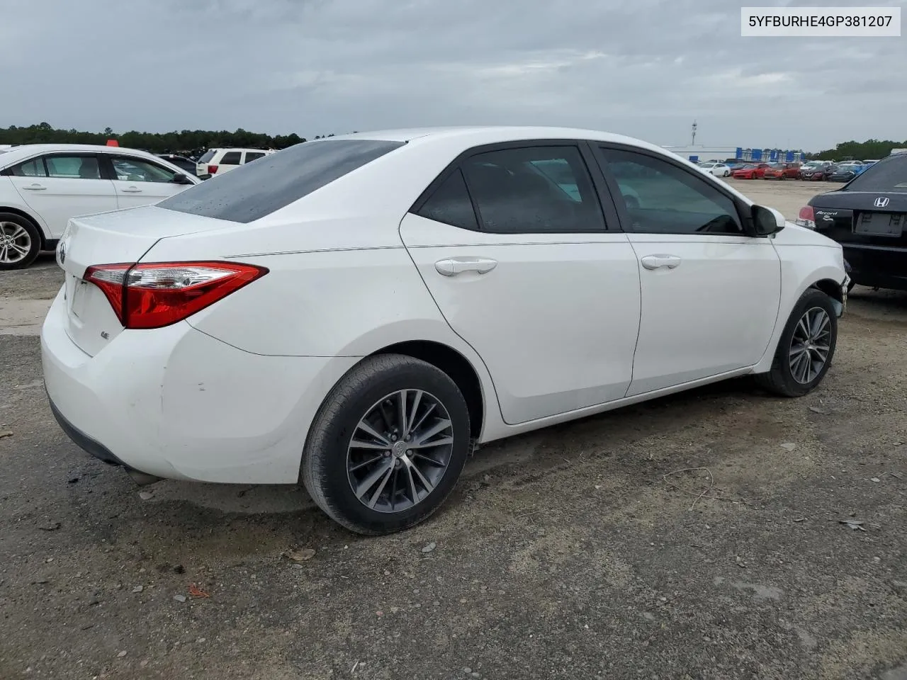 5YFBURHE4GP381207 2016 Toyota Corolla L