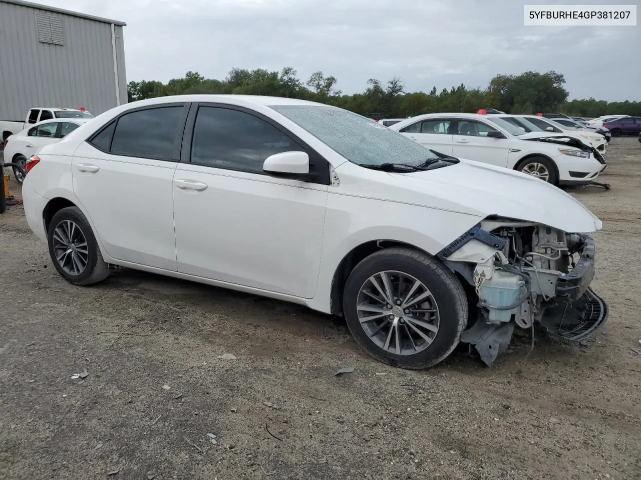 2016 Toyota Corolla L VIN: 5YFBURHE4GP381207 Lot: 72939594