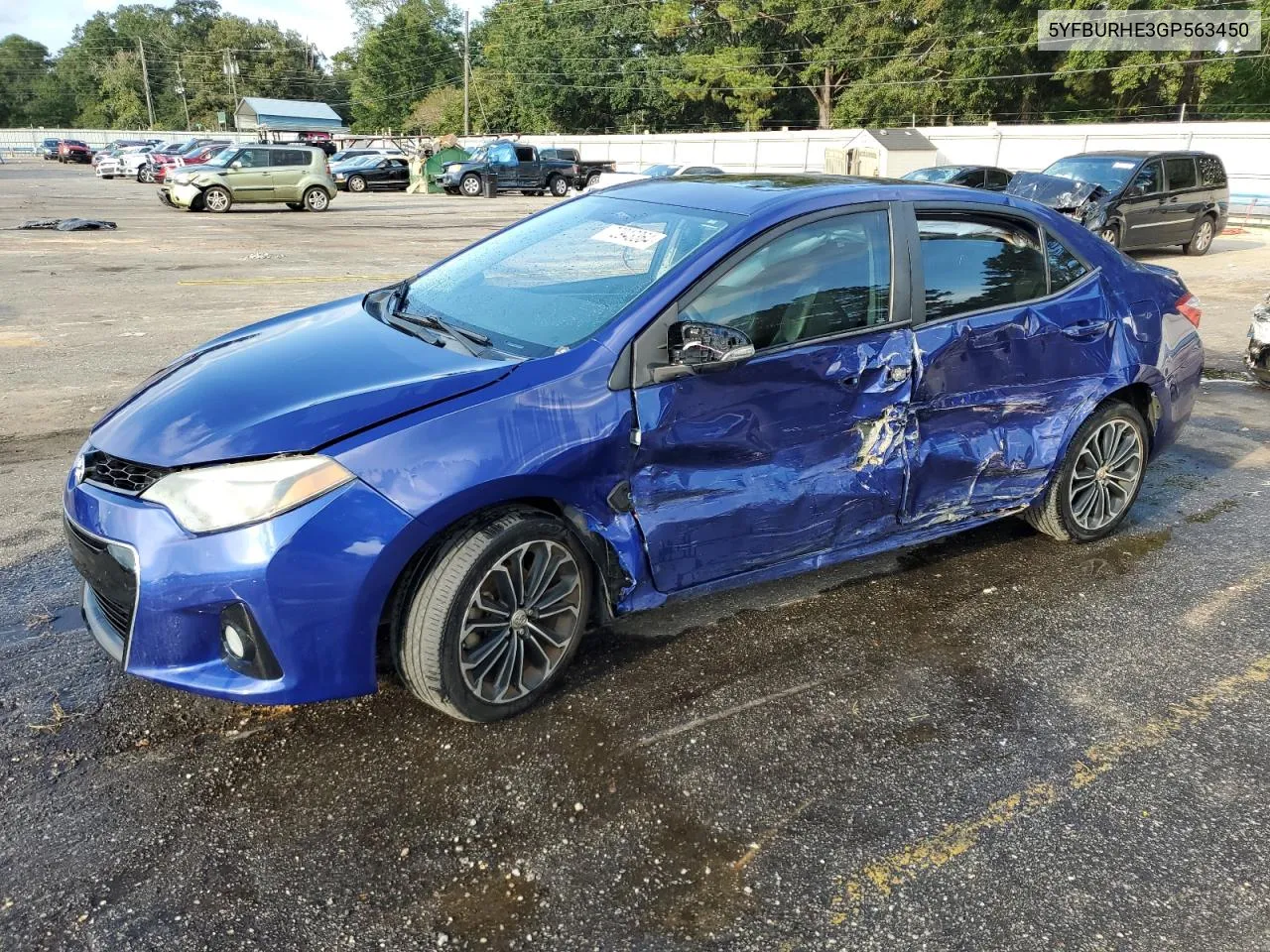 2016 Toyota Corolla L VIN: 5YFBURHE3GP563450 Lot: 72943364