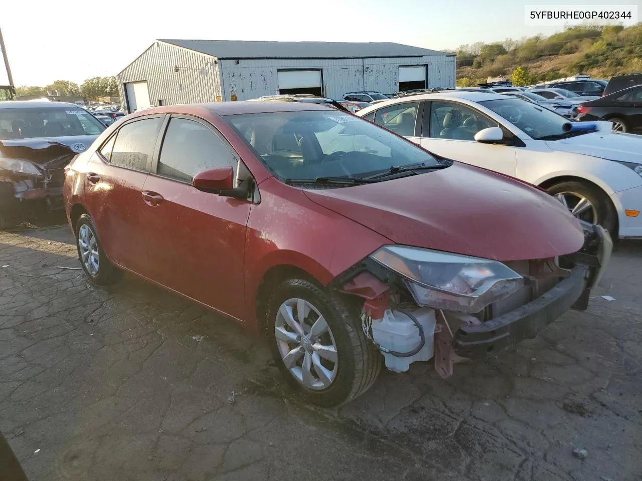 2016 Toyota Corolla L VIN: 5YFBURHE0GP402344 Lot: 72960704