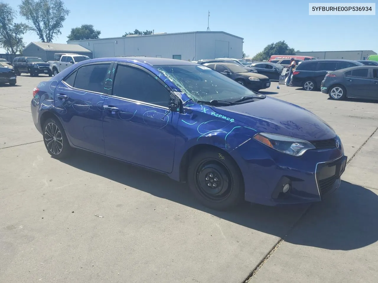 5YFBURHE0GP536934 2016 Toyota Corolla L