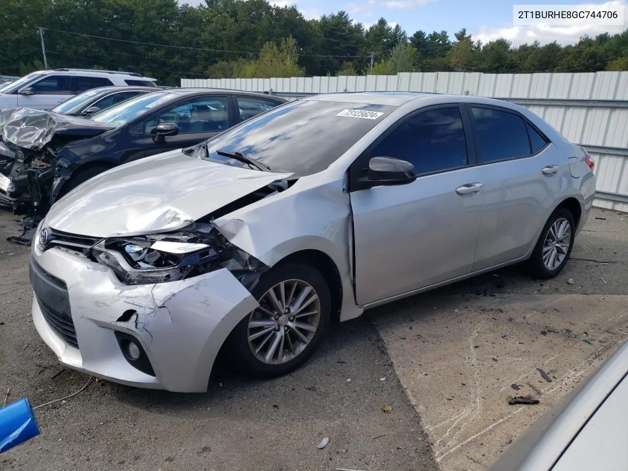 2016 Toyota Corolla L VIN: 2T1BURHE8GC744706 Lot: 73125624