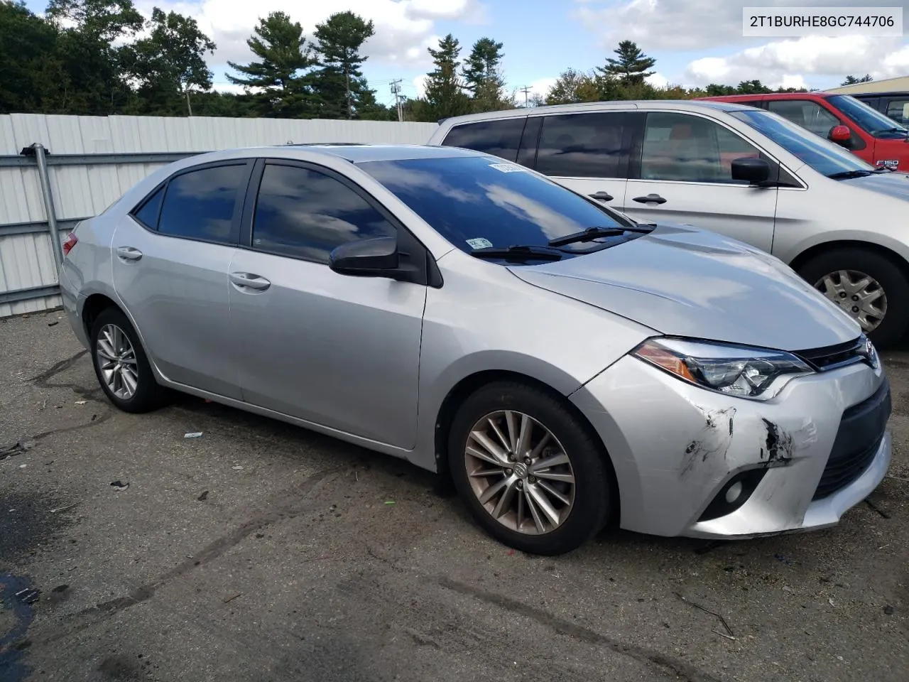 2016 Toyota Corolla L VIN: 2T1BURHE8GC744706 Lot: 73125624