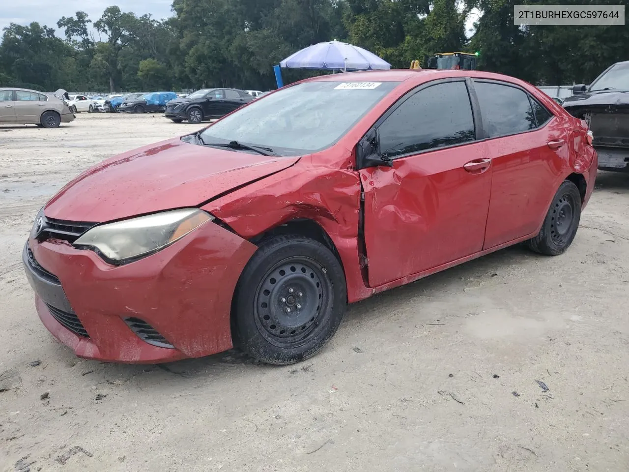 2016 Toyota Corolla L VIN: 2T1BURHEXGC597644 Lot: 73160134