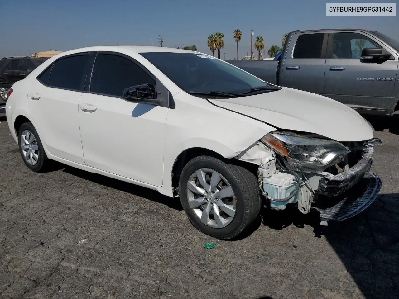 2016 Toyota Corolla L VIN: 5YFBURHE9GP531442 Lot: 73243414