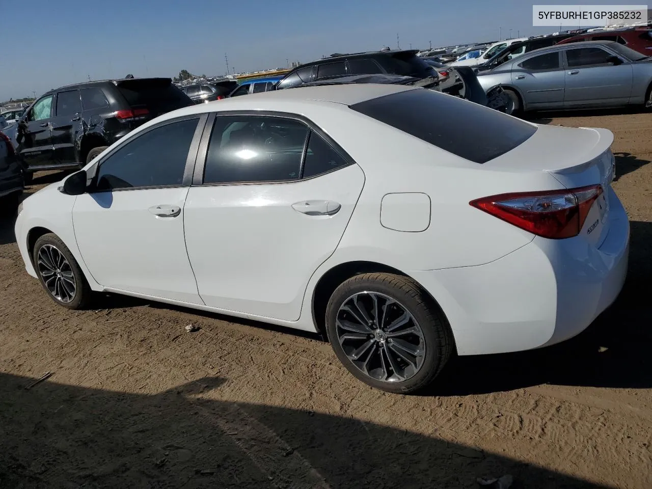 2016 Toyota Corolla L VIN: 5YFBURHE1GP385232 Lot: 73356774