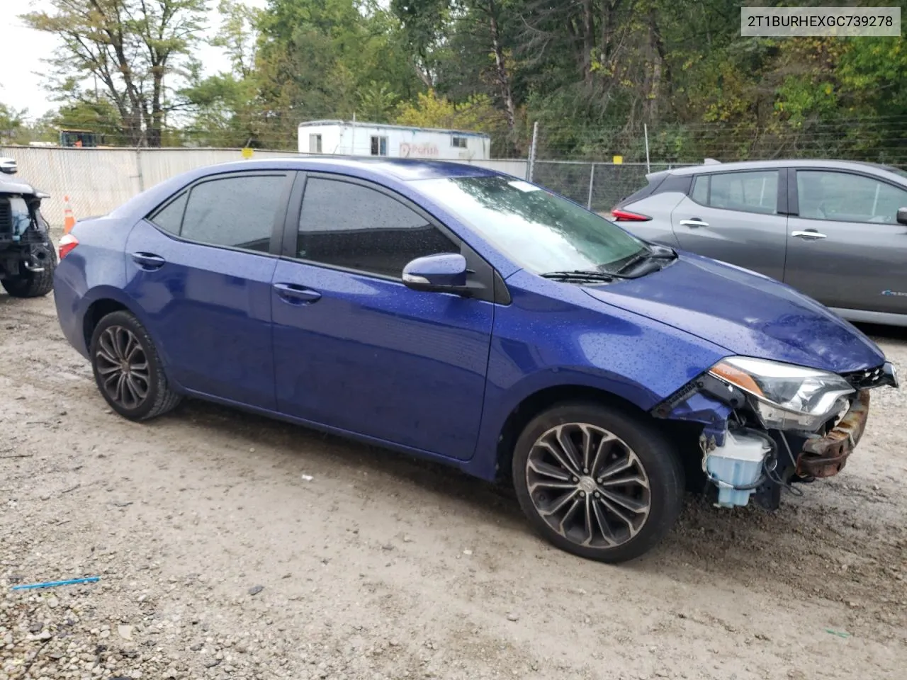 2016 Toyota Corolla L VIN: 2T1BURHEXGC739278 Lot: 73493584