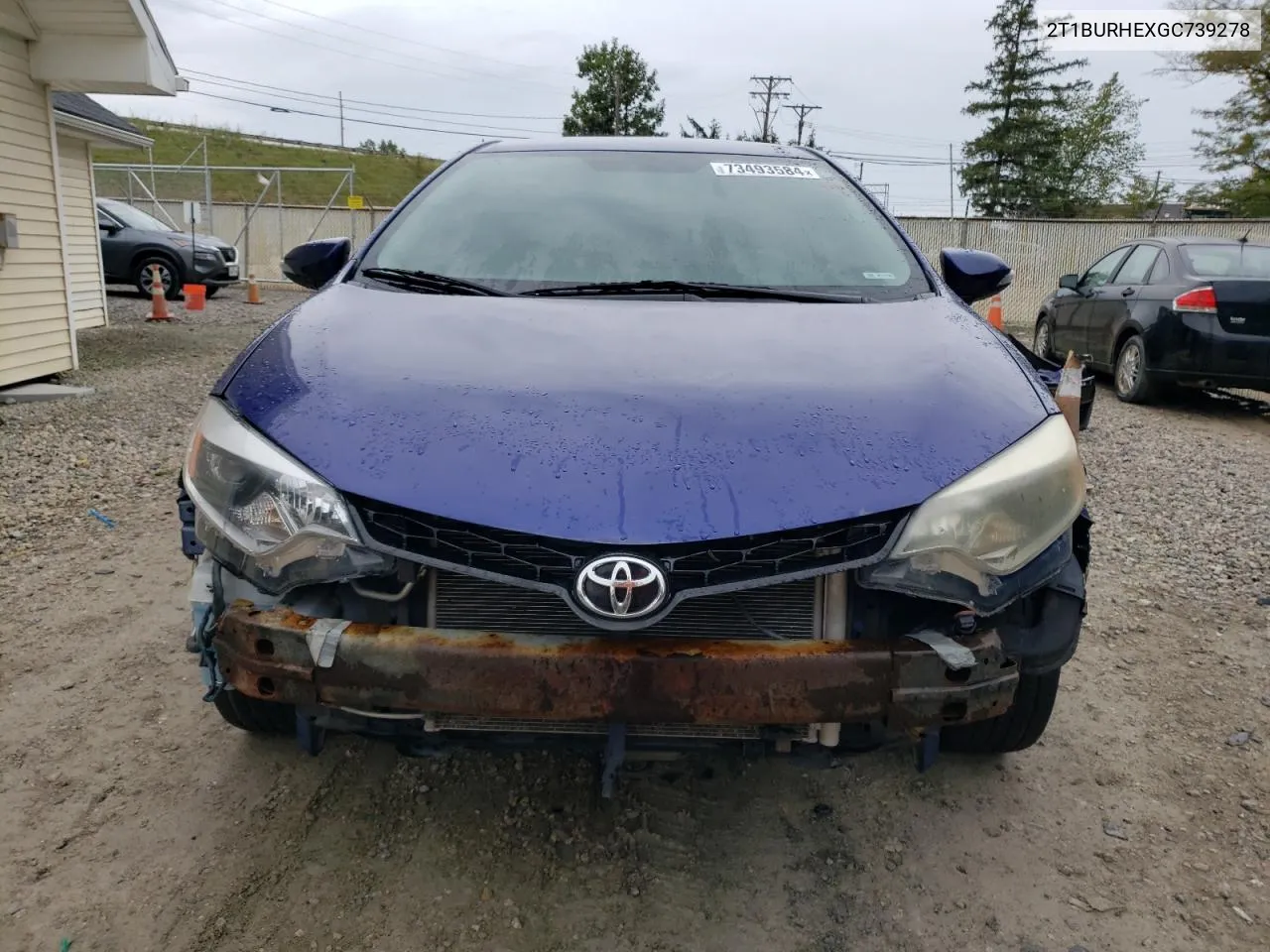 2016 Toyota Corolla L VIN: 2T1BURHEXGC739278 Lot: 73493584