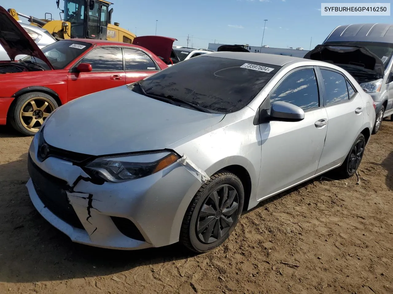 2016 Toyota Corolla L VIN: 5YFBURHE6GP416250 Lot: 73597604