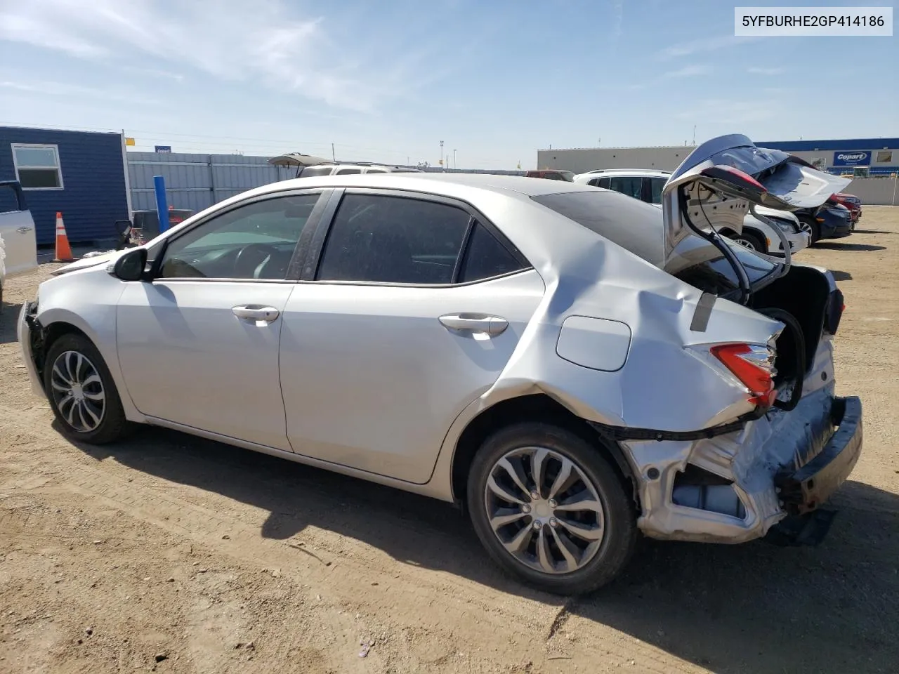 2016 Toyota Corolla L VIN: 5YFBURHE2GP414186 Lot: 73739354