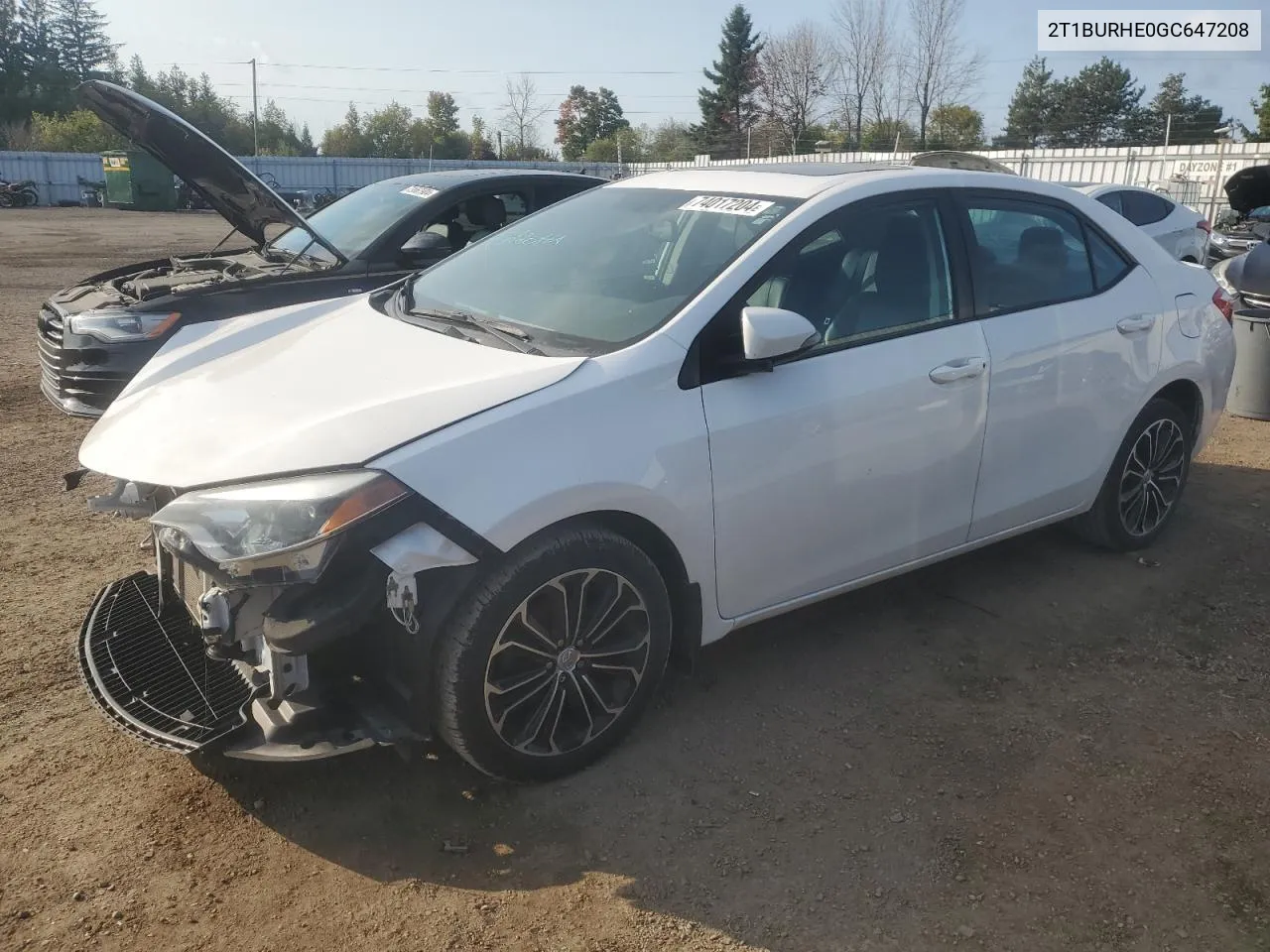 2016 Toyota Corolla L VIN: 2T1BURHE0GC647208 Lot: 74017204