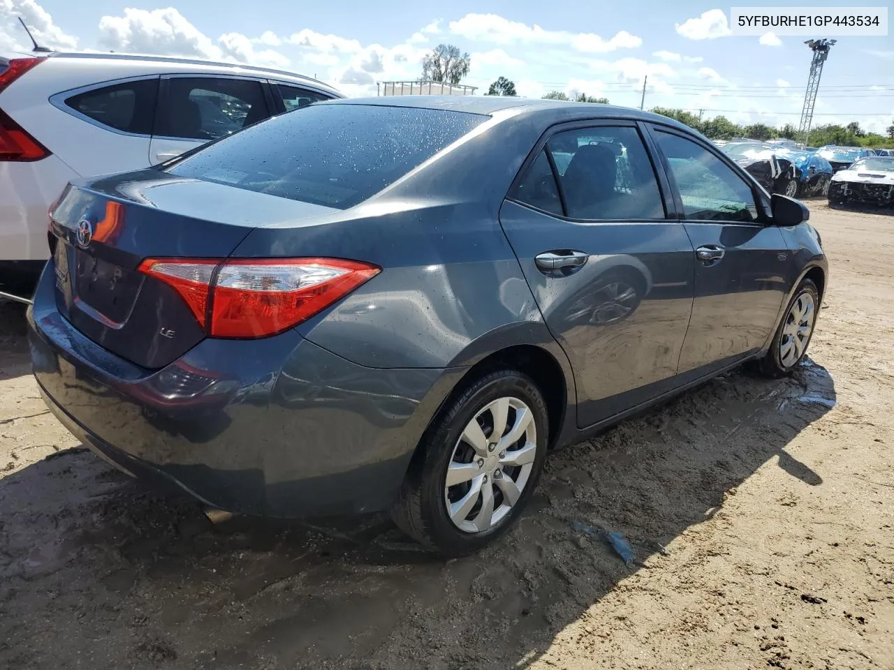 2016 Toyota Corolla L VIN: 5YFBURHE1GP443534 Lot: 74027904