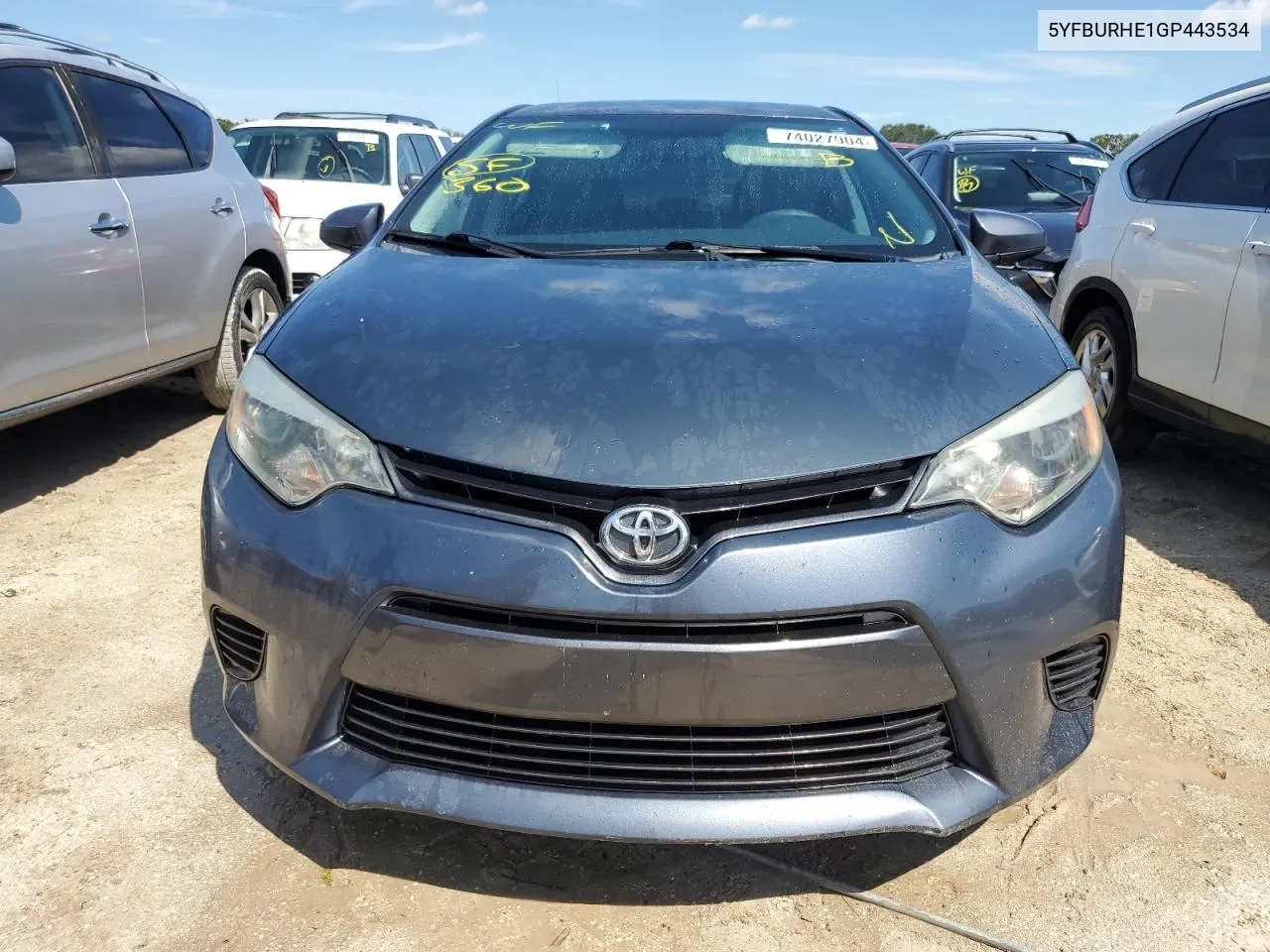 2016 Toyota Corolla L VIN: 5YFBURHE1GP443534 Lot: 74027904