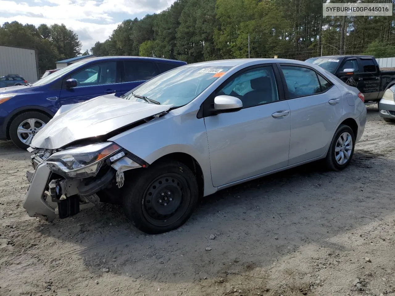 2016 Toyota Corolla L VIN: 5YFBURHE0GP445016 Lot: 74178604