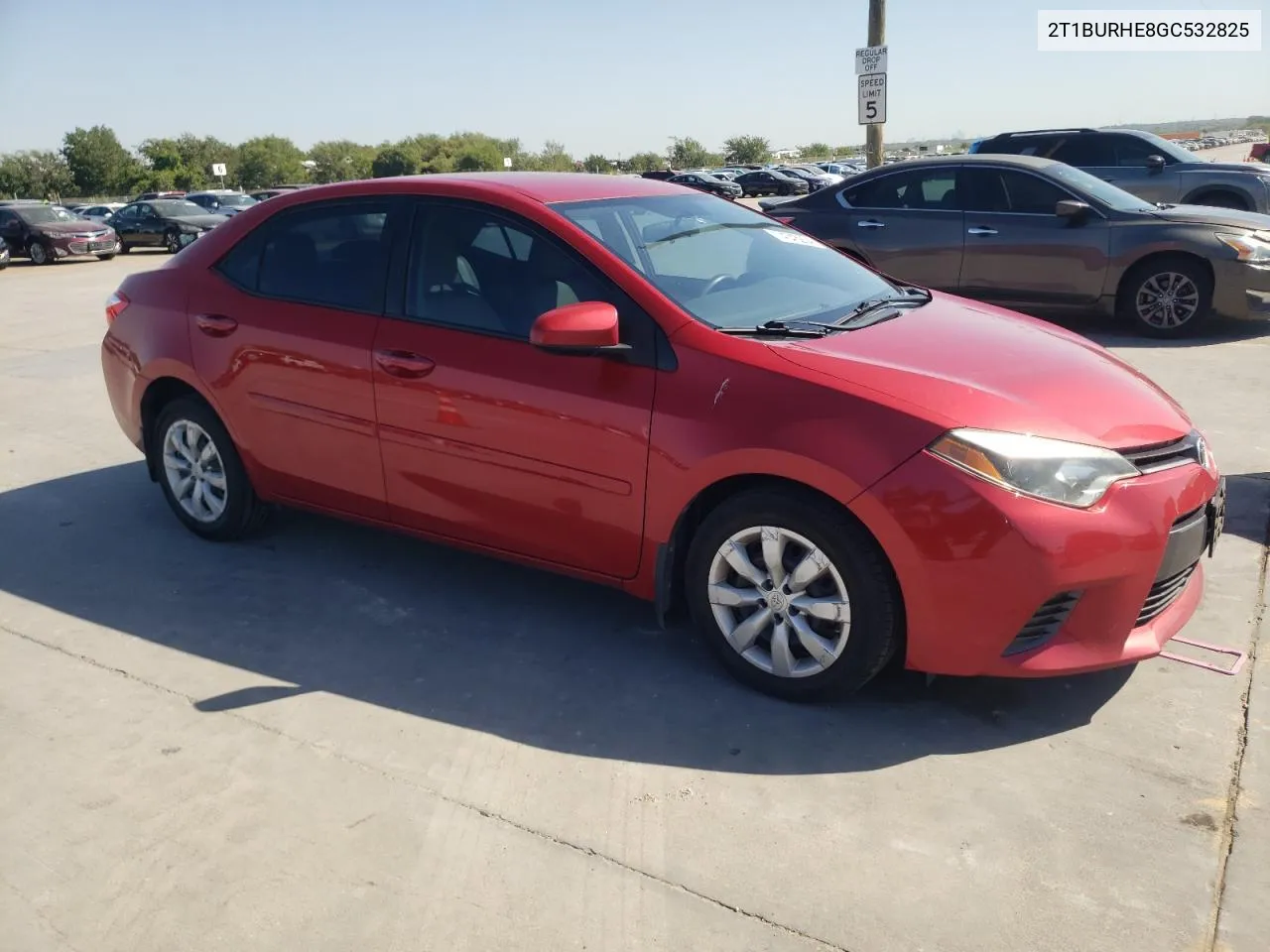 2016 Toyota Corolla L VIN: 2T1BURHE8GC532825 Lot: 74343234