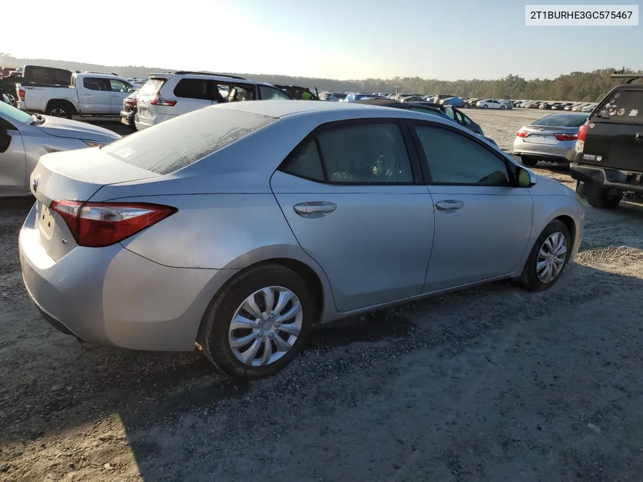 2016 Toyota Corolla L VIN: 2T1BURHE3GC575467 Lot: 74367724