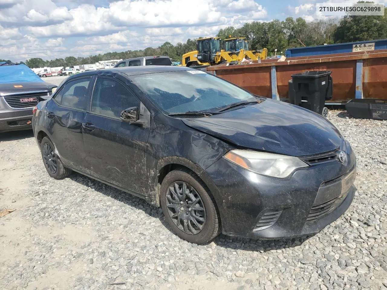 2016 Toyota Corolla L VIN: 2T1BURHE5GC629898 Lot: 74389814